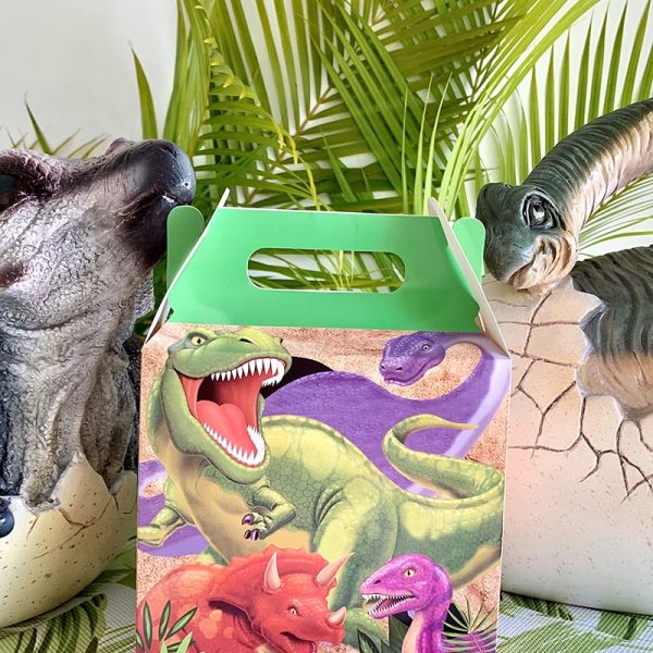 10PK Dinosaur party favour box
